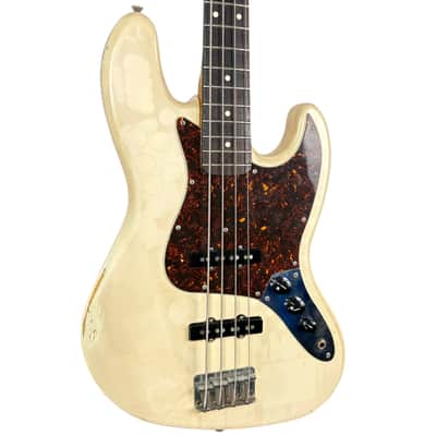 Fender Squier Series Jazz Bass - CS MOD - Vintage White image 2