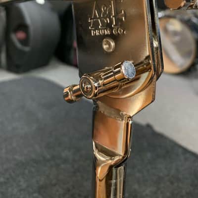 *WOW!* A&F Drum Co. 3-Piece 12/14/18 Royal Brass Bop Drum Kit Set with Wood Bass Drum Hoops image 4