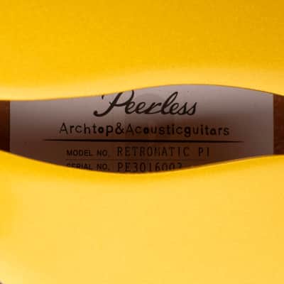 Pre-Owned Peerless Retromatic P1 Semi-Hollow Electric Guitar - Gold Top With OHSC image 7