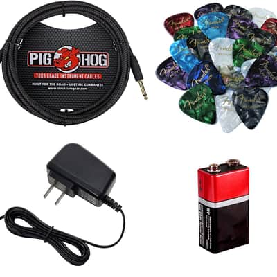 Orange Amps Crush Mini (Black) 3W Guitar Combo Amp Bundle w Power Adapter, Pig Hog Instrument Cable, 24 Picks, Battery & Liquid Audio Polishing Cloth (Black) image 2