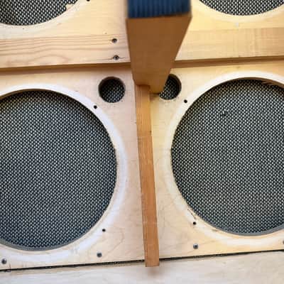 Vintage 1968 1969 Marshall 'Salt and Pepper' Orange 4x12 Amplifier Cabinet EMPTY image 17