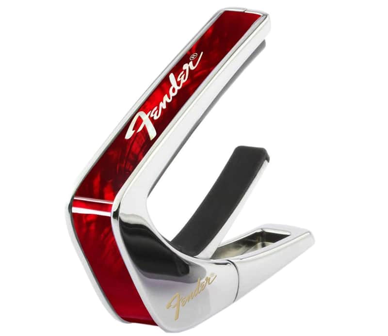Thalia X Fender Guitar Capo - Chrome, Red Angel Wing, White Perine Logo image 1