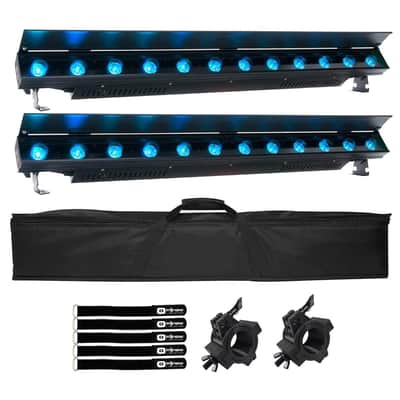 ADJ Ultra Hex Bar 12 LED Uplights Pair with Carrying Bag image 1