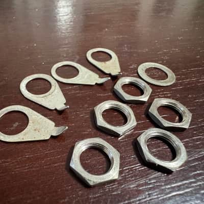 Gibson Vintage 1970’s Volume Tone Jack Pointers Washer Nuts Les Paul ES SG 1971 1972 1973 1974 1970’s image 1