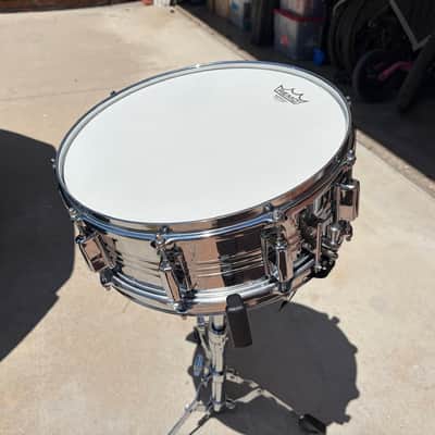 Vintage Pearl 70s Jupiter 5x14 Chrome over Brass Snare Drum image 19