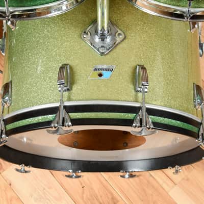 Ludwig Ludwig 12/13/16/22 1970's 4pc Drum Kit Green Sparkle image 4
