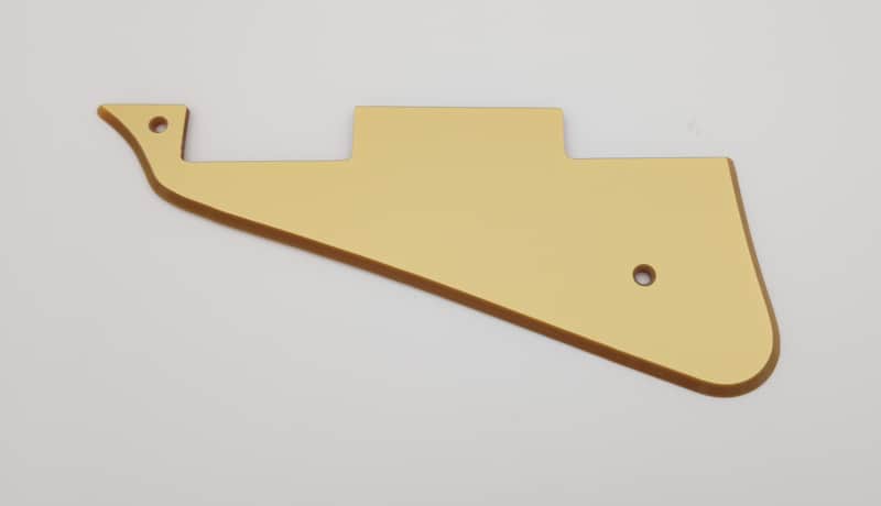 metallic gold acrylic lefthand pickguard for gibson les paul standard image 1