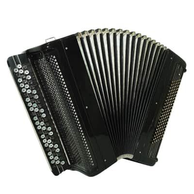 Vintage Converter Free Bass Button Accordion Yasnaya Polyana Russian Bayan Copper Voices Solid Reeds, New Straps and Soft Case, 2757 image 4