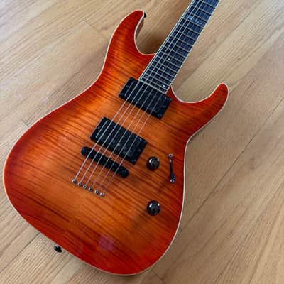 ESP LTD H401FM 2009 - Amber Cherry Burst - With Bag - EMG Upgrade image 2