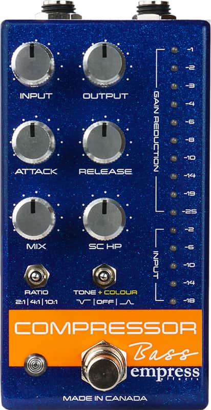 Empress Bass Compressor Bass Effects Pedal, Blue Sparkle image 1