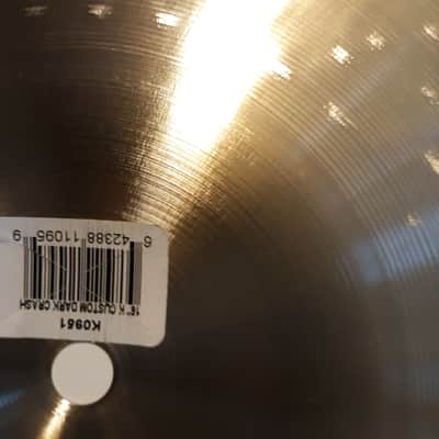 Zildjian 16" K Custom Dark Crash Cymbal 1995 - Present - Traditional image 3