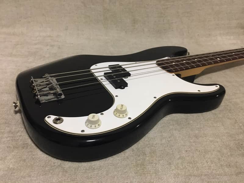 美品【1998年製】Fender Mexico ブラック エレキギター 1998 Fender Squier Precision Bass MIM Mexico Rare Transition | Reverb