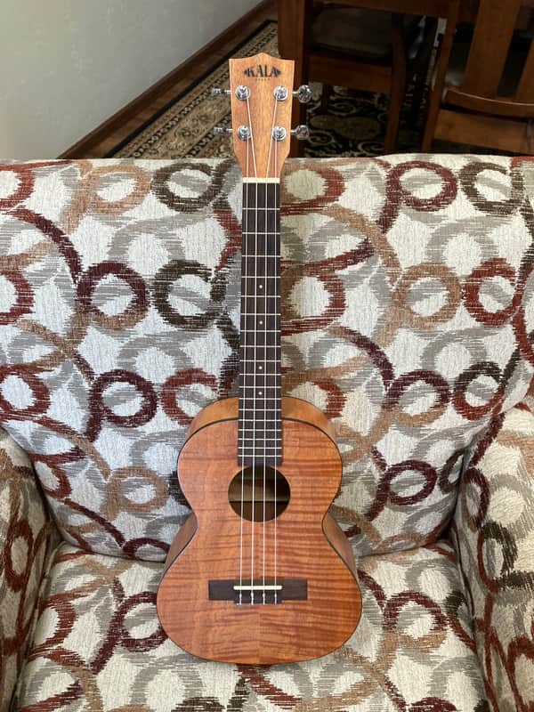 Kala KA-TEME Exotic Mahogany Series Acoustic/Electric Tenor Ukulele with EQ 2010s - Satin Natural image 1