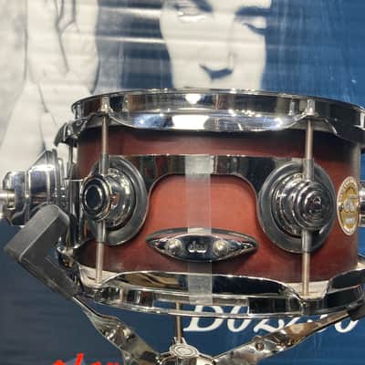 Terry Bozzio's DW - 5.5x10" Collector's Maple Snare Drum 1998 Mahogany Satin Oil image 10