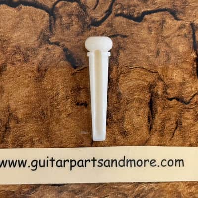 Bone Guitar Bridge Pins Size 1T Made in USA/Black Dot Inlay image 2