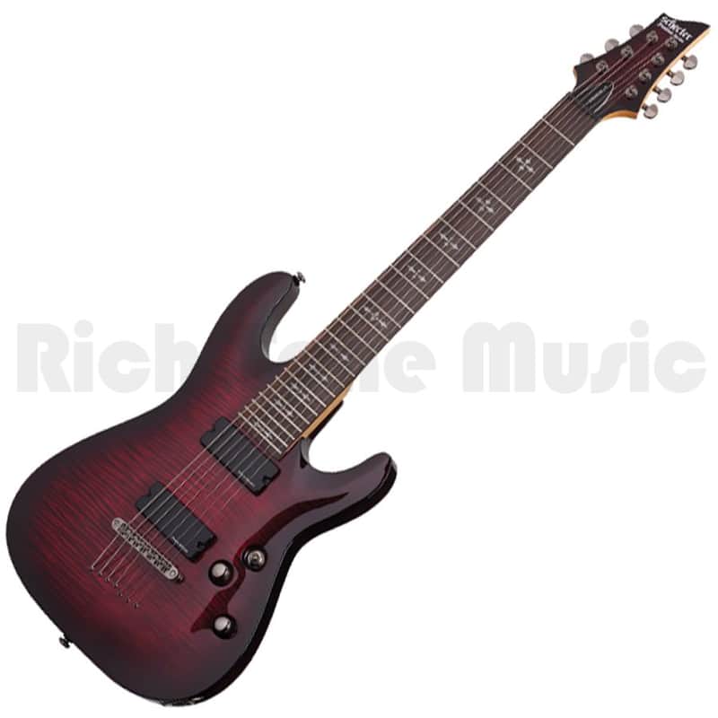 Schecter Demon-7 - Crimson Red Burst image 1