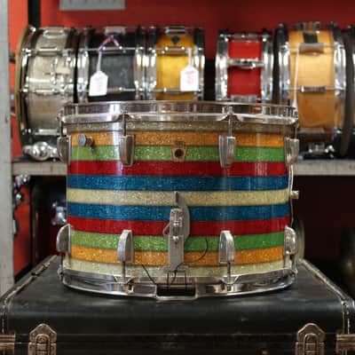 1950's WFL Super Classic Bass Drum and Snare Drum in Banded Pearl (Salesman) 14x22 10x14 image 8