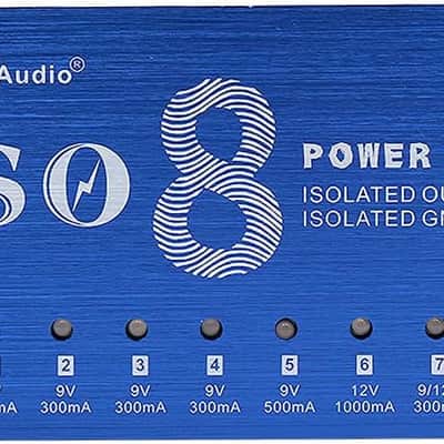 Mosky ISO8 Guitar Effect Pedal Power Supply Isolated USB Output DC 9V/12V/18V 300mA 500mA 1000mA Adjustable (Price includes the import duty for US buyer) image 3