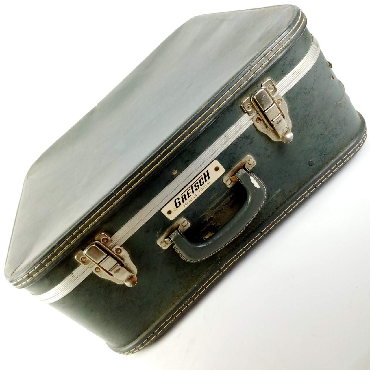Gretsch 5.5x14"Snare Drum Case Vintage 60s Hard Shell Brooklyn Chicago Stand USA — main photograph