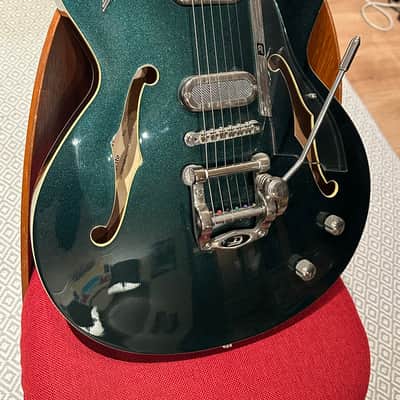 Duesenberg Gran Majesto Double Cut Semi-Hollow Electric Guitar 2010s - Catalina Green image 3