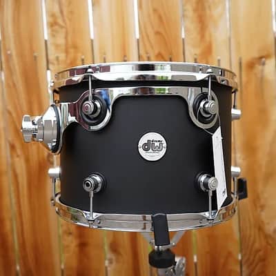 DW / Design Series Rare 13''  Black Satin 9" x 13" Pure Maple Shell Tom With STM Mount image 1