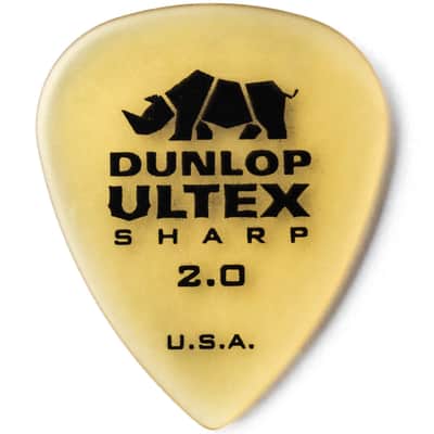 Dunlop 433R20 Ultex Sharp 2.0mm Guitar Picks (72-Pack)