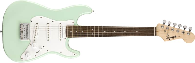 SQUIER - FSR Mini Stratocaster  Laurel Fingerboard  White Pickguard  Surf Green - 0370121557 image 1