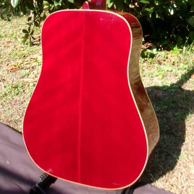 Aria WH-25 Hummingbird style guitar Japan Vintage  '70 Natural+Gig Bag image 7