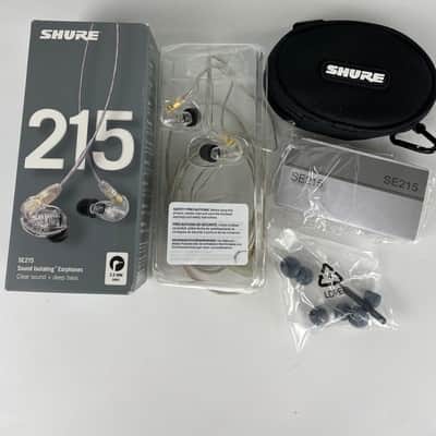 Shure SE215 Single Driver In-Ear Monitors, Clear image 1