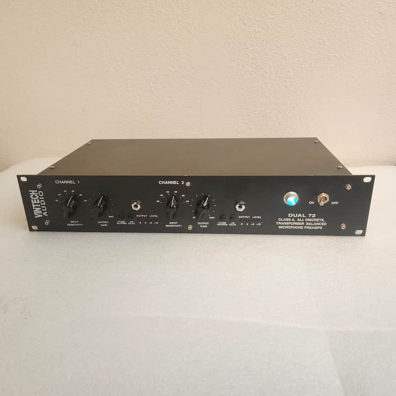 Vintech Dual 72 2-channel Mic Pre Microphone Preamp 2000s - Black image 1