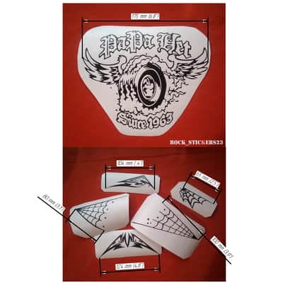Metallica guitar vinyl decal stickers Papa Het James Hetfield image 1
