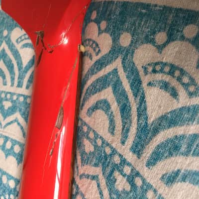 B.C. Rich Ironbird Neck-Tru Bass 1980s Ferrari Red image 17