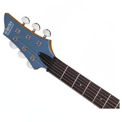Schecter C-6 Deluxe Electric Guitar - Satin Metallic Light Blue - Open Box image 4