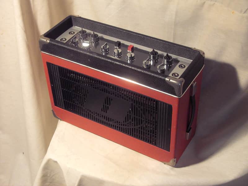 Dynacord Hi-Fi Favorit II Tube Amp 60-70 Red Black image 1