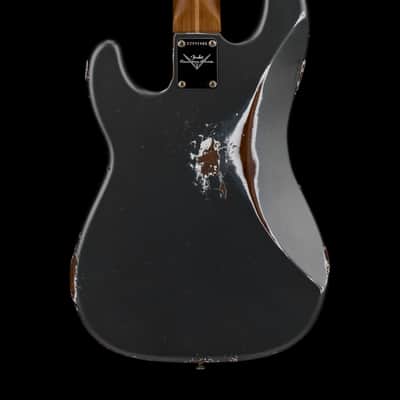 Fender Custom Shop Empire 58 Precision Bass Heavy Relic - Faded Aged Charcoal Frost Metallic #91085 image 2