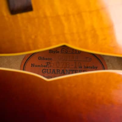 Gibson ES-350TD Thinline Hollow Body Electric Guitar (1961), ser. #R6078-10, original brown hard shell case. image 20