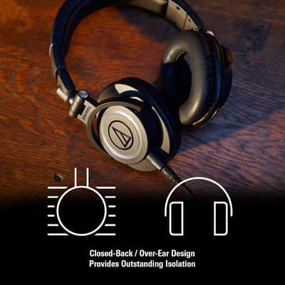 Audio-Technica ATH-M50x Professional Studio Monitor Headphones, Black image 7