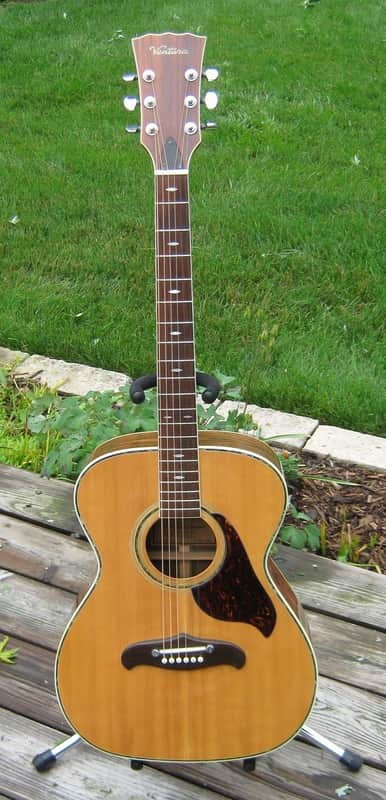 Vintage Ventura V12 Japan Built Acoustic Guitar - Gibson Style Headstock / Bridge image 1