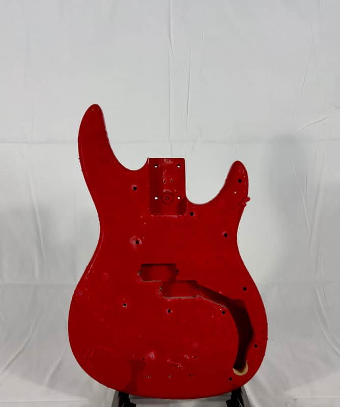 Unbranded P-Bass Style Electric Bass Body - Red image 1