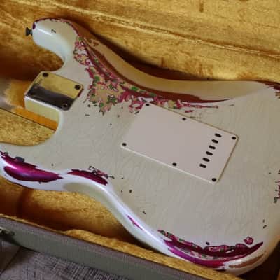 Fender Custom shop‘60 Stratocaster Heavy Relic Olympic White over Paisley 2016 image 9