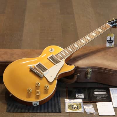 2012 Gibson Custom Shop 1954 Reissue Les Paul Standard BurstBuckers Electric Guitar Goldtop + COA OHSC image 1