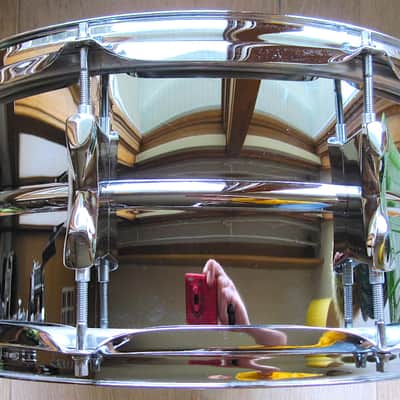 14" x 6.5" Premier 8-Lug Steel Beaded Shell Snare Drum - Vintage image 7