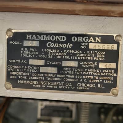 HAMMOND C2 1956 - Walnut image 6