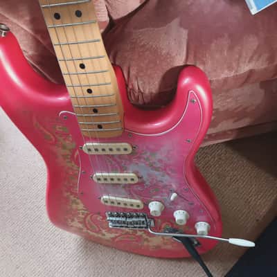 Fender Stratocaster 1985 made in Japan. All original. Paisley Pink. The Pink Panther. image 21