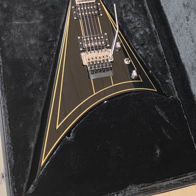 Grover Jackson Concorde Randy Rhoads Flying V BRAND NEW 2015 GJ2 NOS Limited Edition Discontinued Black Pinstripe Alexi Laiho FR Floyd Rose HH Hipshot Tuners TIME CAPSULE CASE QUEEN RARE Neck-Thru Collector Guitar image 8