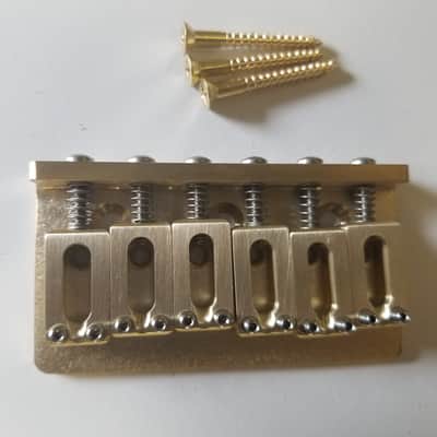 Killer Guitar Components Narrow Brass Hardtail Bridge - Solid-Milled image 4