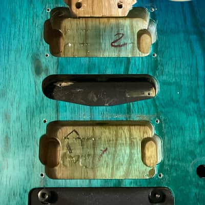 2010's Indonesian Ibanez RG470AHM Blue Moon Burst Ash Guitar Body Floyd Ready image 7