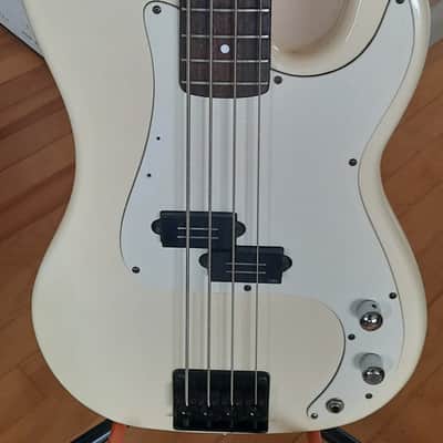 Lado 'The Hawk' 1980s Aged Olympic White Bass Guitar image 1