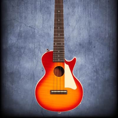 Epiphone Les Paul Acoustic Electric Uke Heritage Cherry Sunburst W/Bag image 2