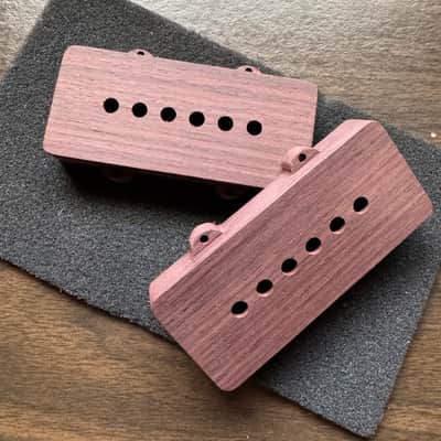 Guilford Indian Rosewood Pickup Cover Set - fits Fender Jazzmaster USA Seymour Duncan and others image 1
